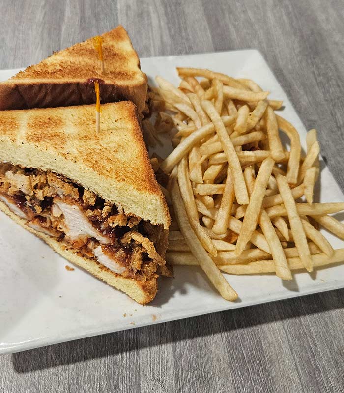 BBQ Chicken Tender sandwich from Omars Hi Way Chef in Tuscan AZ