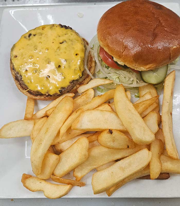 Cheeseburger from Omars Hi Way Chef in Tuscan AZ